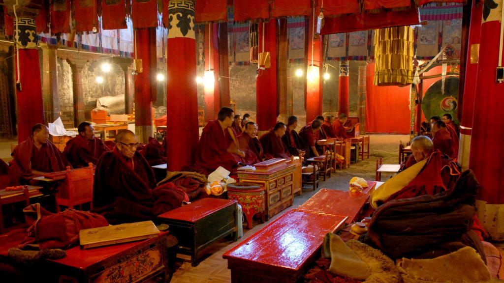 Buddhist Monk at monastery