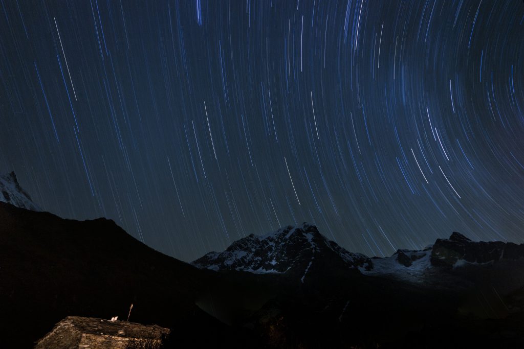 night view at manaslu north