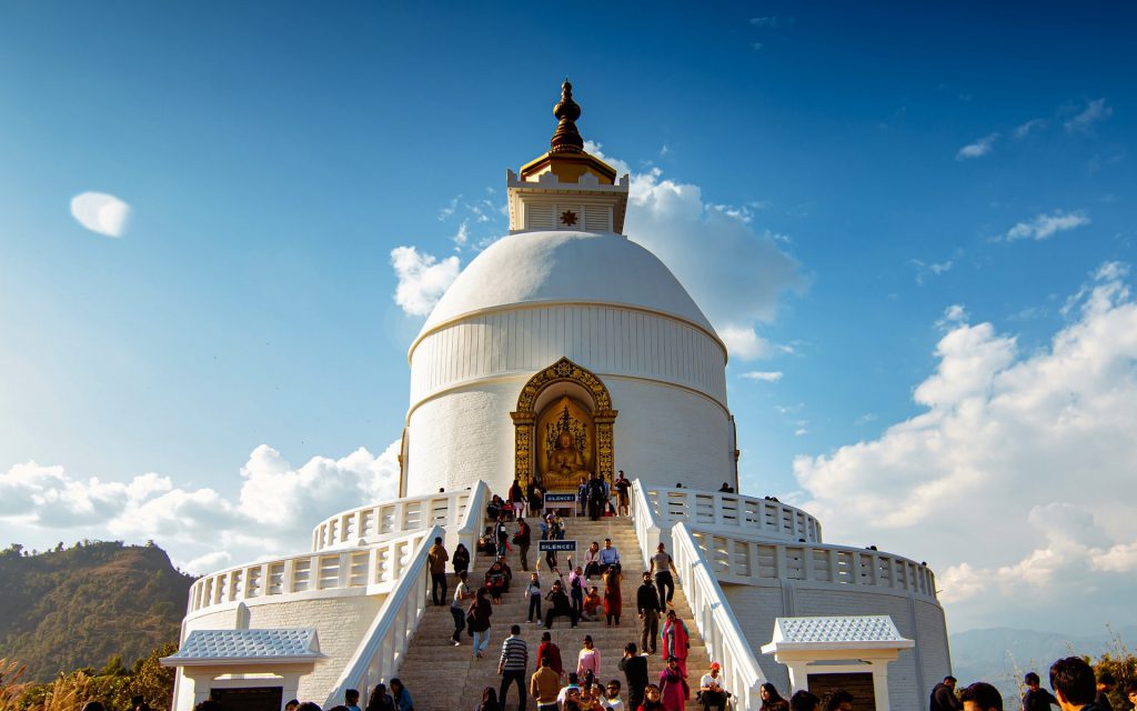 world peace stupa at pokhara